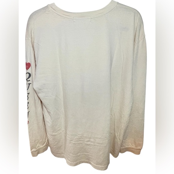 NWOT Daydreamer Free People Queen of Hearts Graphic Long Sleeve Tee L - Picture 5 of 6